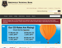 Tablet Screenshot of greenvillenationalbank.com